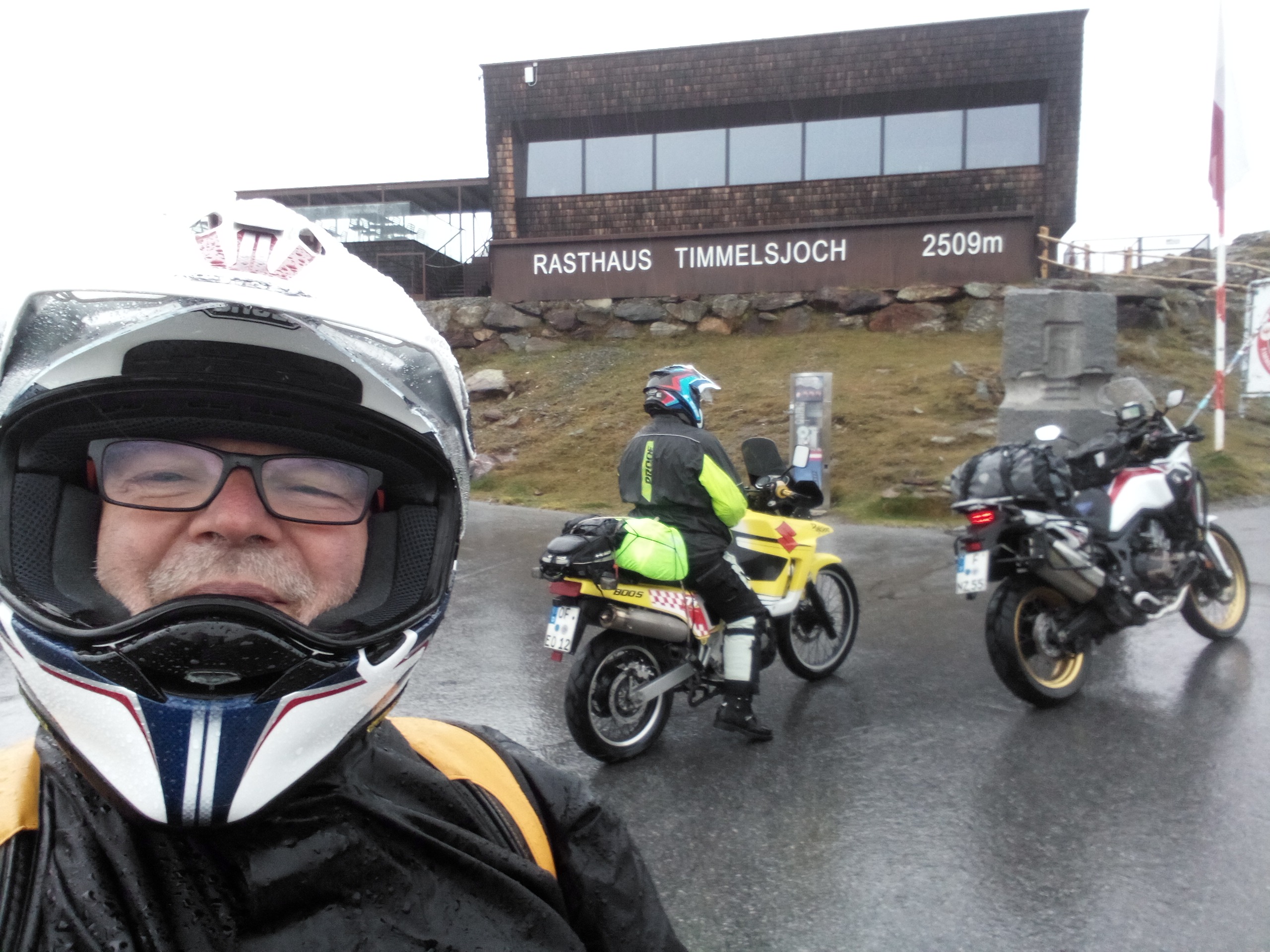 Crossing the Timmelsjoch in the rain